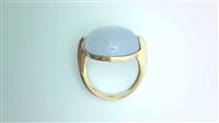 Ringe Sommer Dame Anello Con Pietra in Gelbgold Calcedonio CALC_OV - CALC_OV